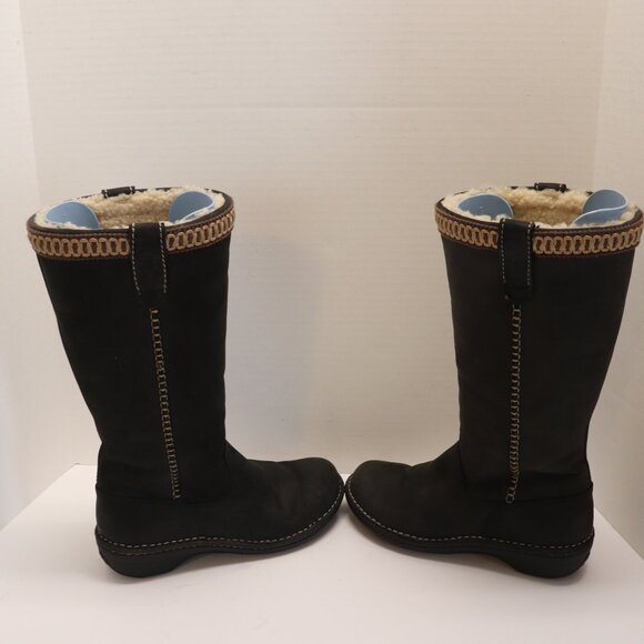 UGG USA Size 7 Women's Black Knee-High Boots Furr Lined Warm S/N 5139 - Picture 5 of 8